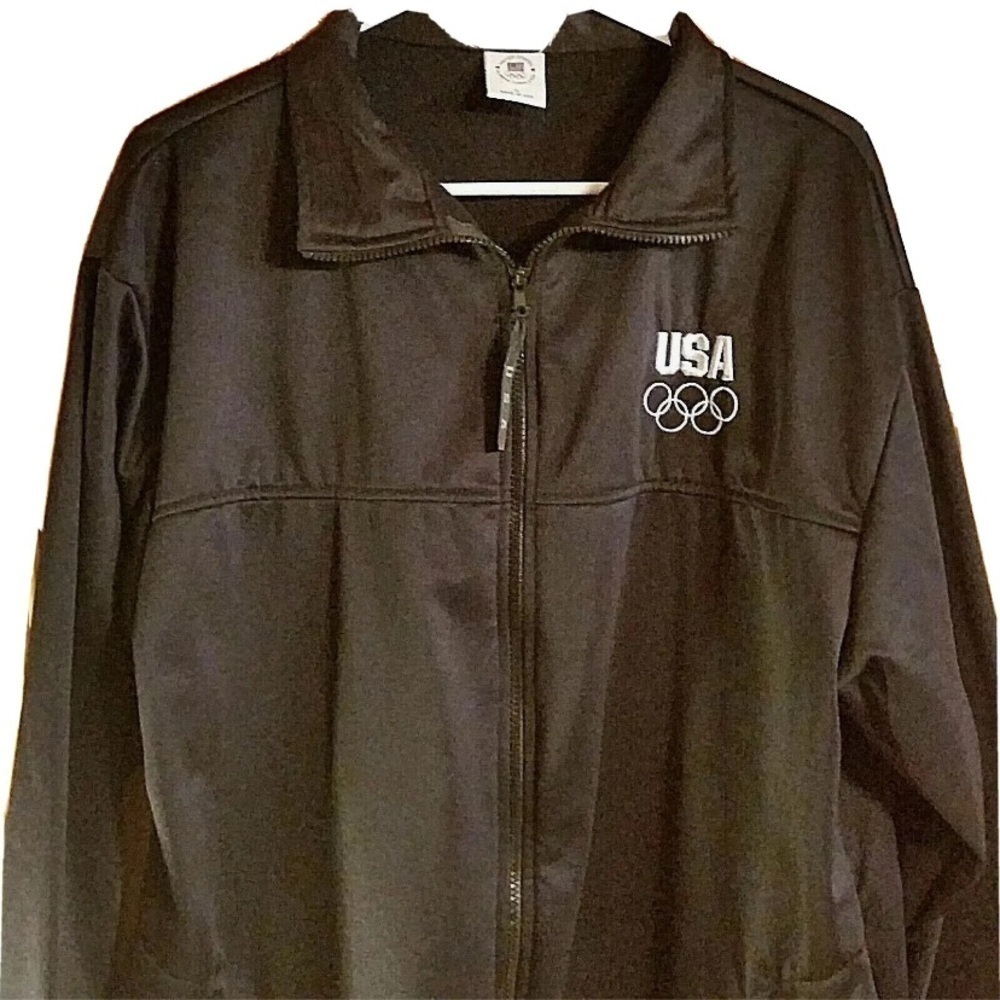 USA Olympic Committee Jacket Full Zip Navy Blue XL